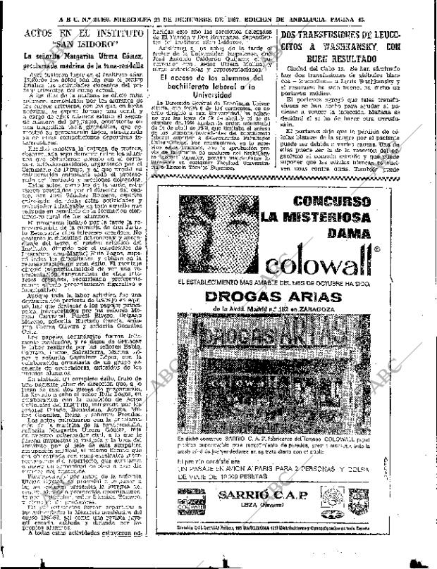 ABC SEVILLA 20-12-1967 página 43