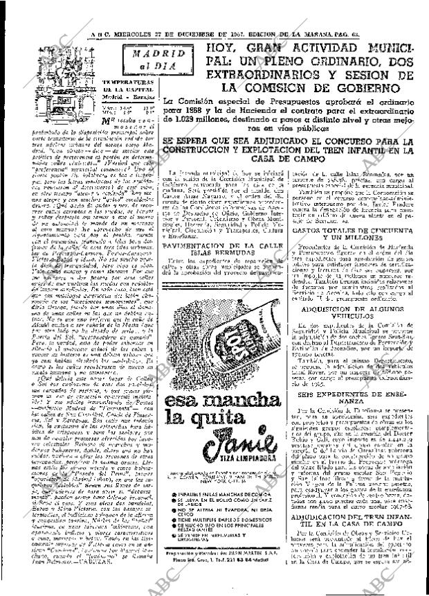 ABC MADRID 27-12-1967 página 63