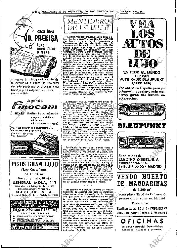 ABC MADRID 27-12-1967 página 66