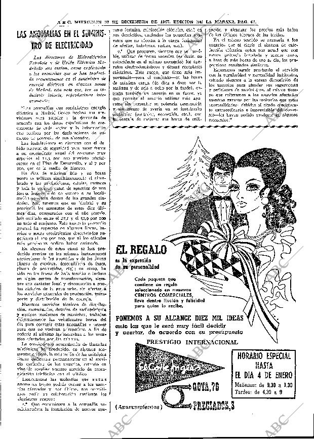 ABC MADRID 27-12-1967 página 67