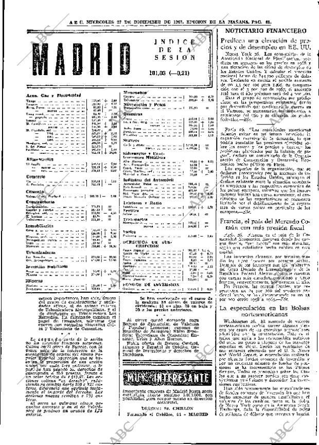 ABC MADRID 27-12-1967 página 81