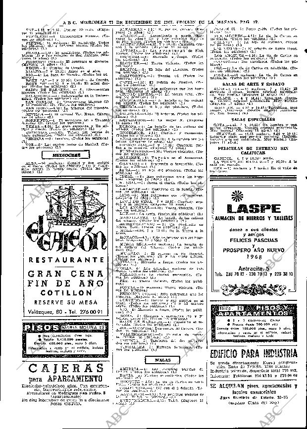 ABC MADRID 27-12-1967 página 97