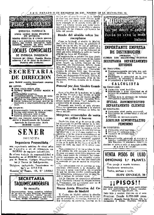 ABC MADRID 30-12-1967 página 74