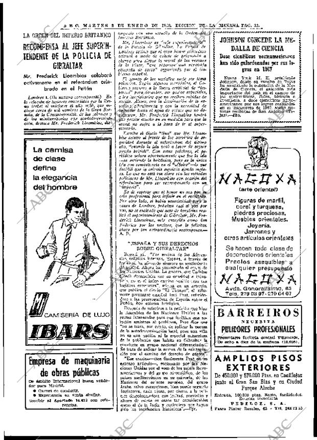 ABC MADRID 02-01-1968 página 32