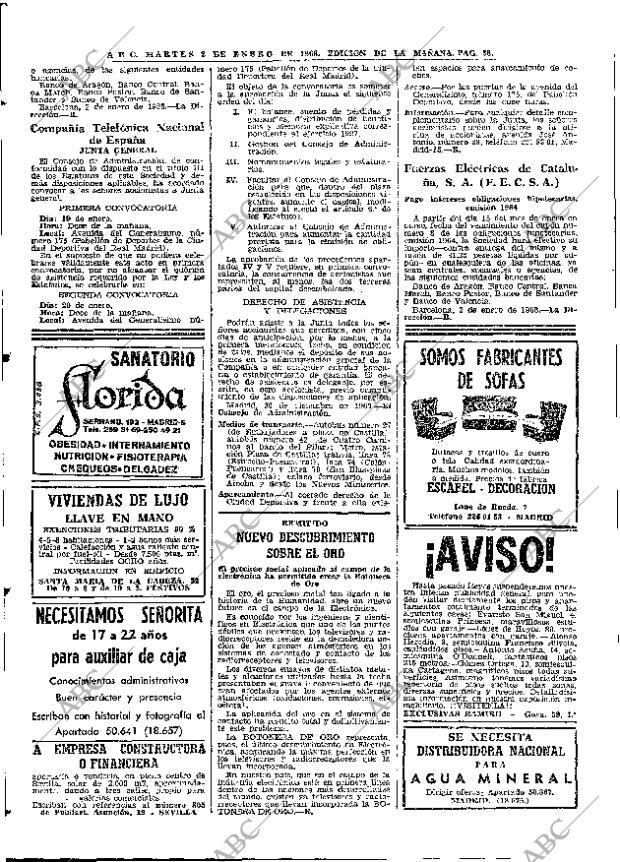 ABC MADRID 02-01-1968 página 58