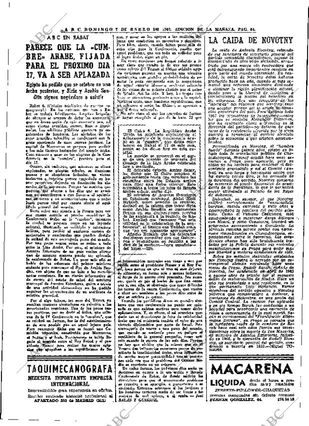 ABC MADRID 07-01-1968 página 44