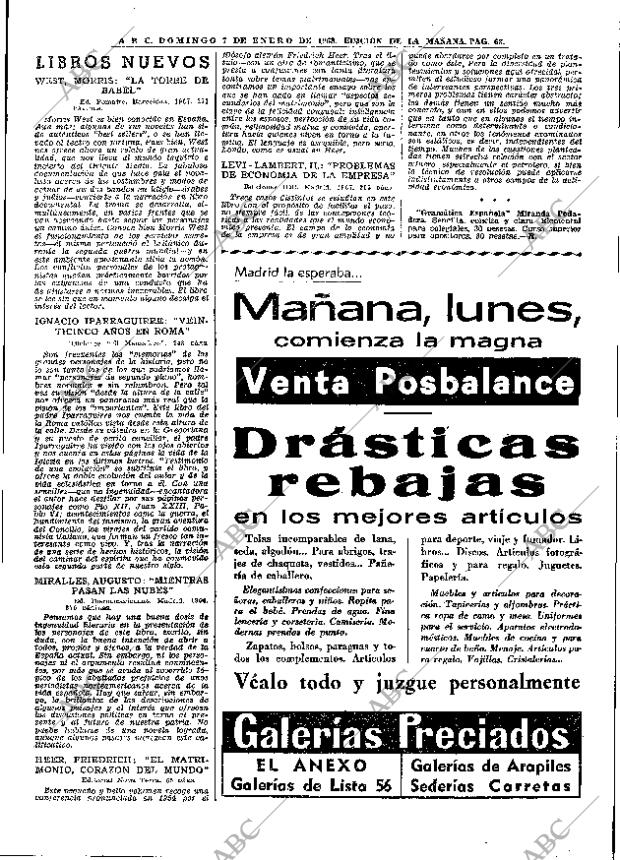 ABC MADRID 07-01-1968 página 63