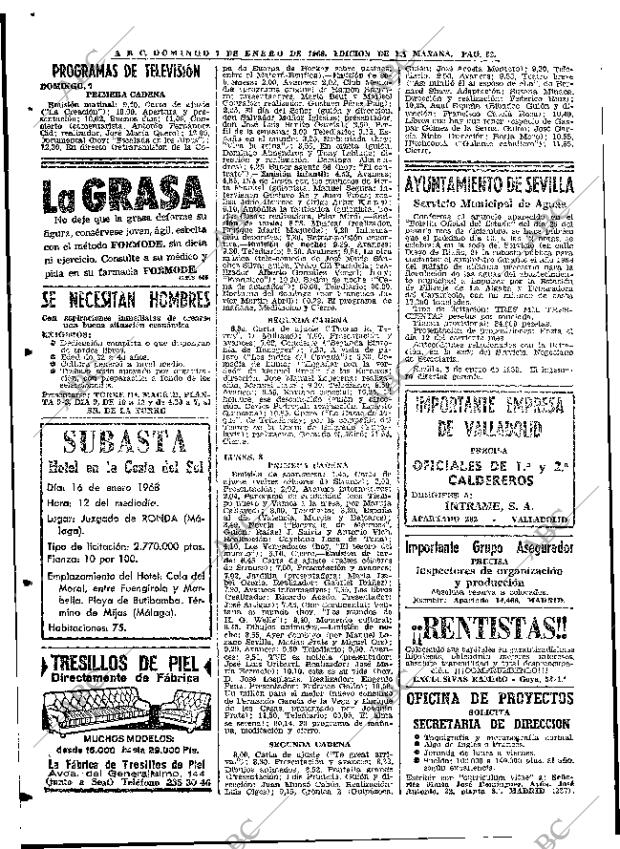 ABC MADRID 07-01-1968 página 82
