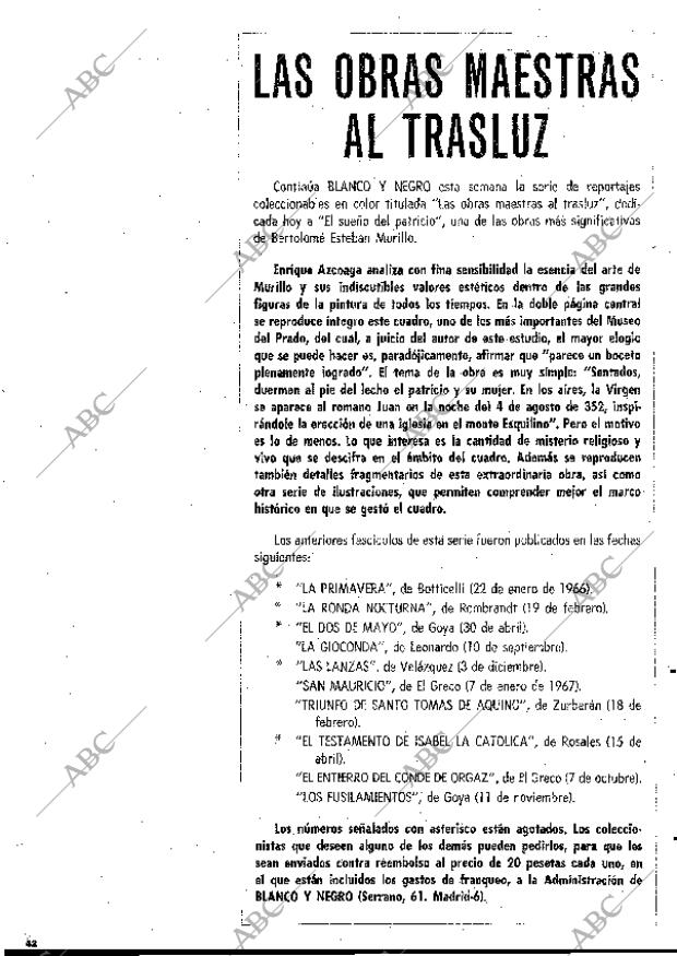 BLANCO Y NEGRO MADRID 13-01-1968 página 42