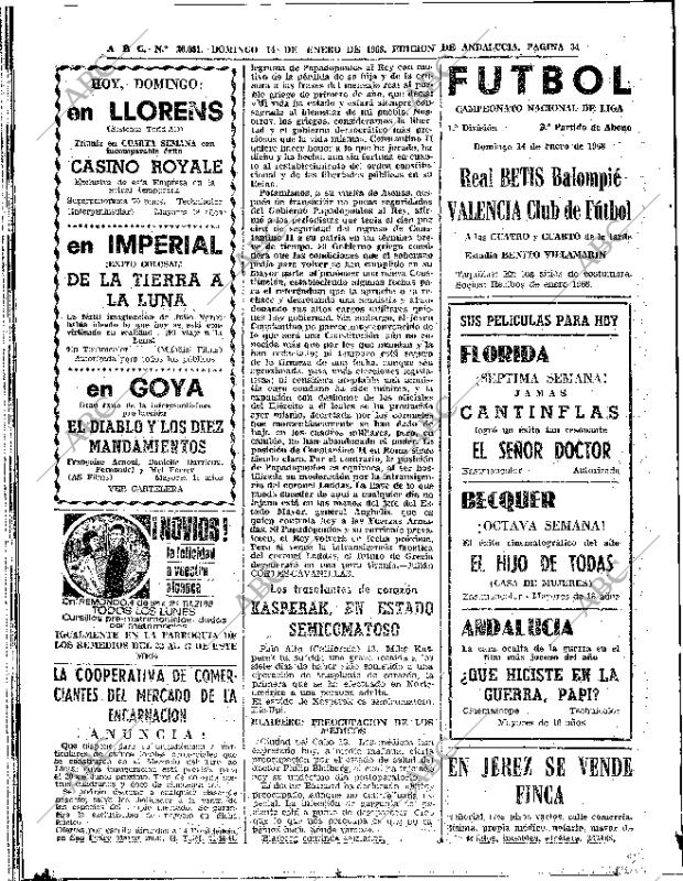 ABC SEVILLA 14-01-1968 página 34