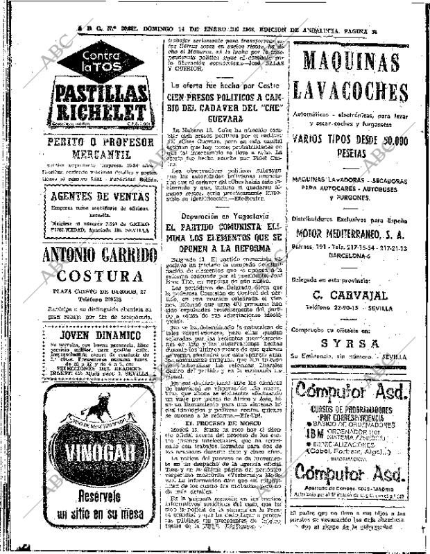 ABC SEVILLA 14-01-1968 página 36