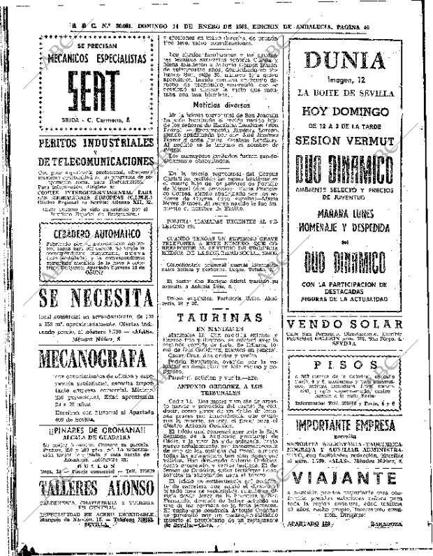 ABC SEVILLA 14-01-1968 página 40