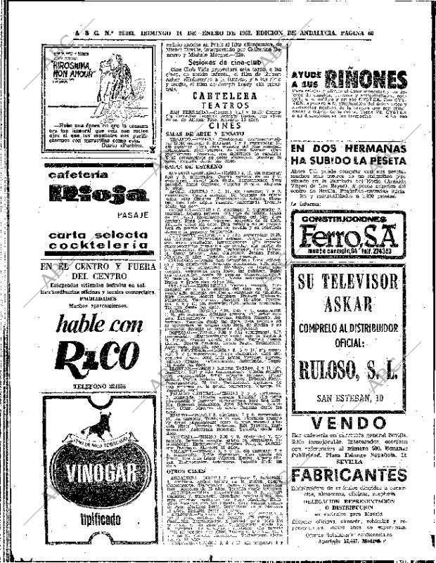 ABC SEVILLA 14-01-1968 página 60