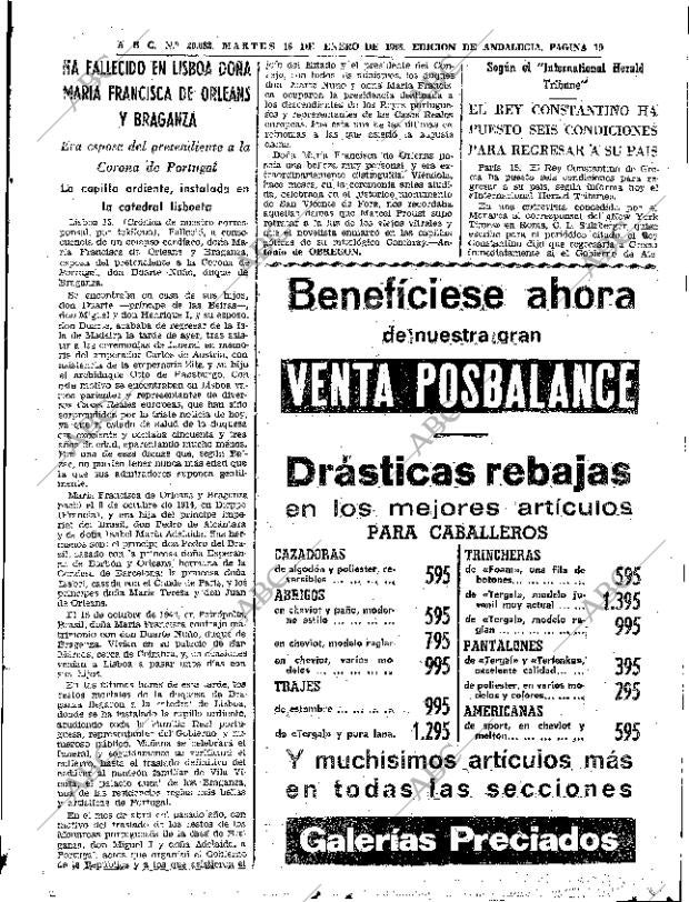 ABC SEVILLA 16-01-1968 página 19