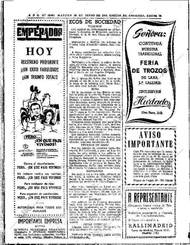 ABC SEVILLA 16-01-1968 página 26