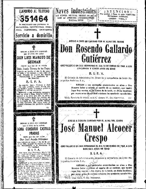 ABC SEVILLA 16-01-1968 página 58