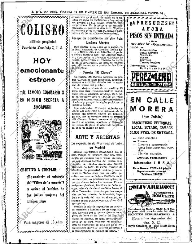 ABC SEVILLA 19-01-1968 página 84