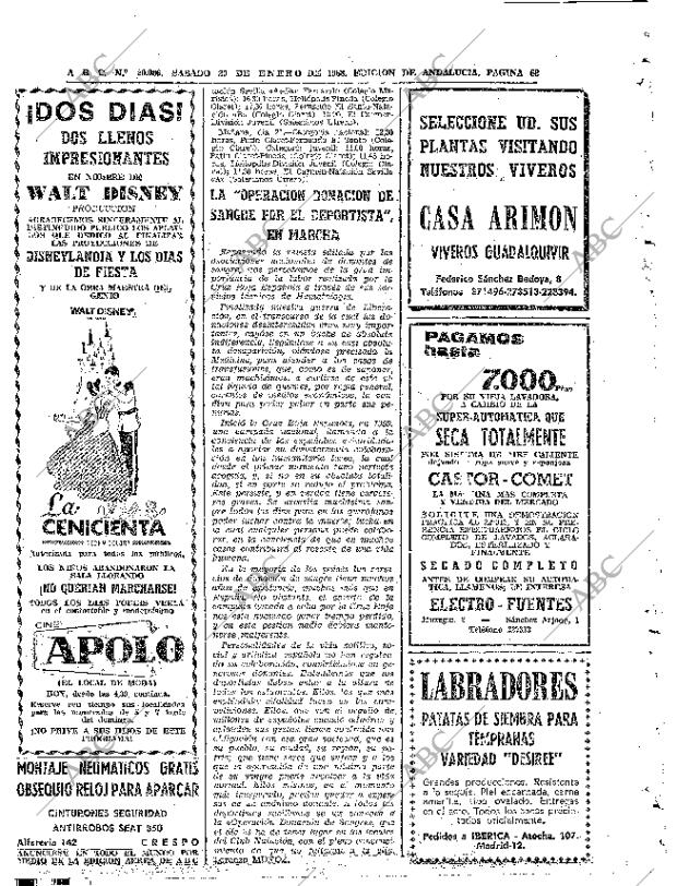 ABC SEVILLA 20-01-1968 página 68