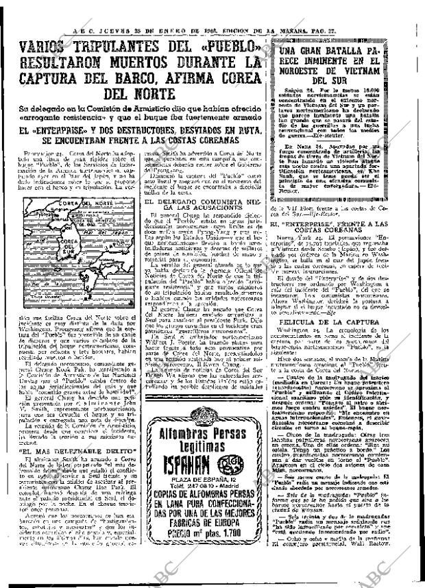 ABC MADRID 25-01-1968 página 27