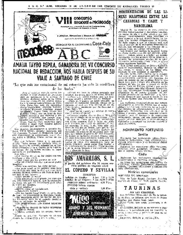 ABC SEVILLA 26-01-1968 página 40