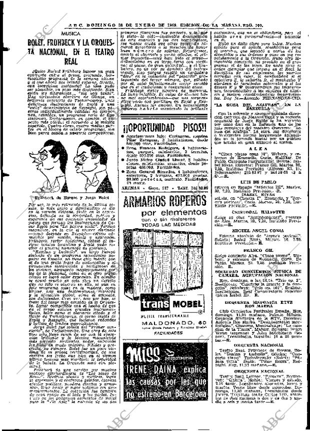ABC MADRID 28-01-1968 página 100
