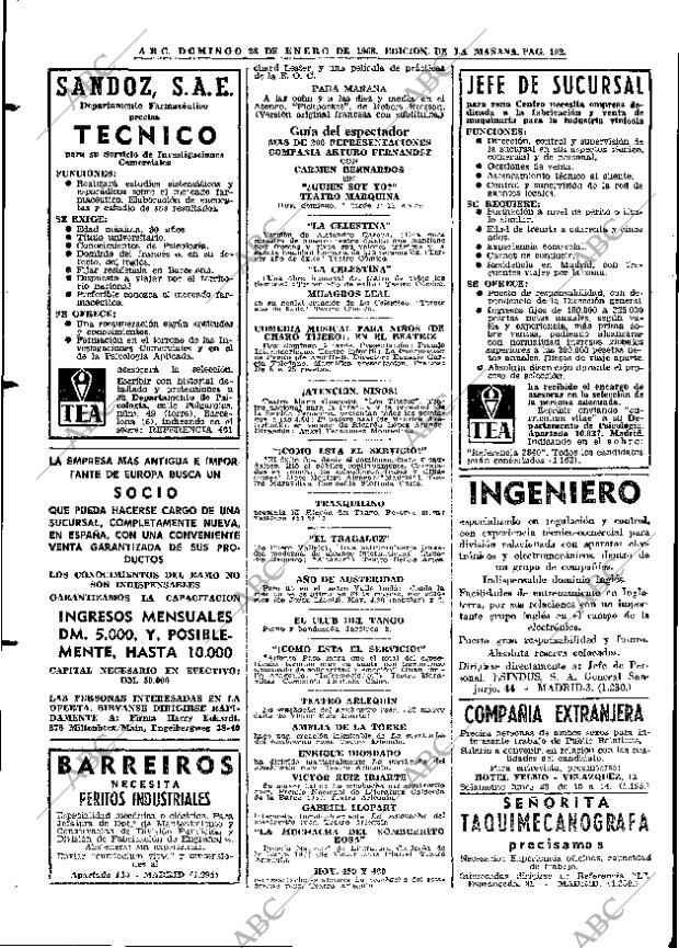 ABC MADRID 28-01-1968 página 102