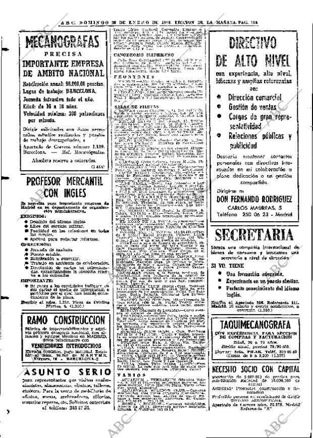 ABC MADRID 28-01-1968 página 104