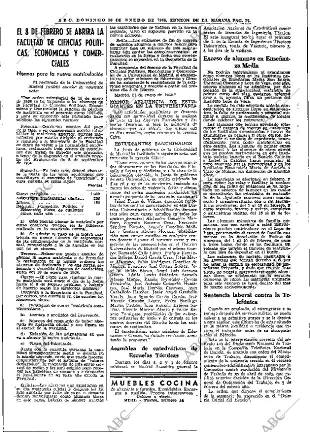 ABC MADRID 28-01-1968 página 77