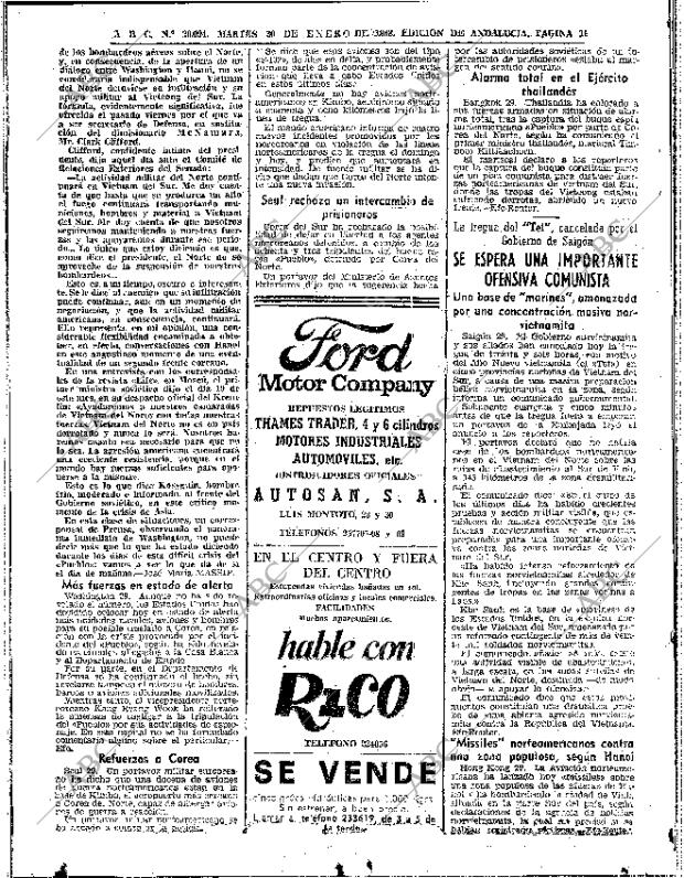ABC SEVILLA 30-01-1968 página 16