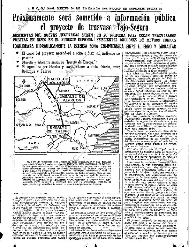 ABC SEVILLA 30-01-1968 página 31