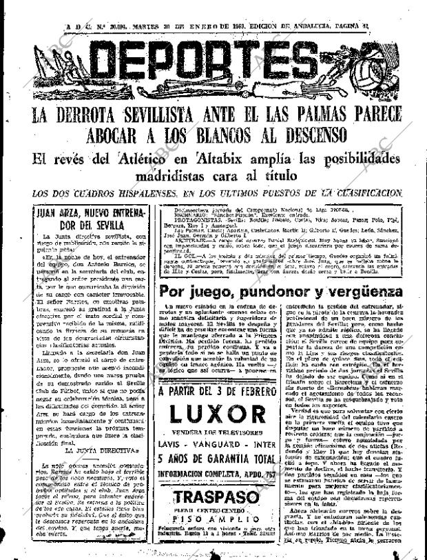 ABC SEVILLA 30-01-1968 página 41