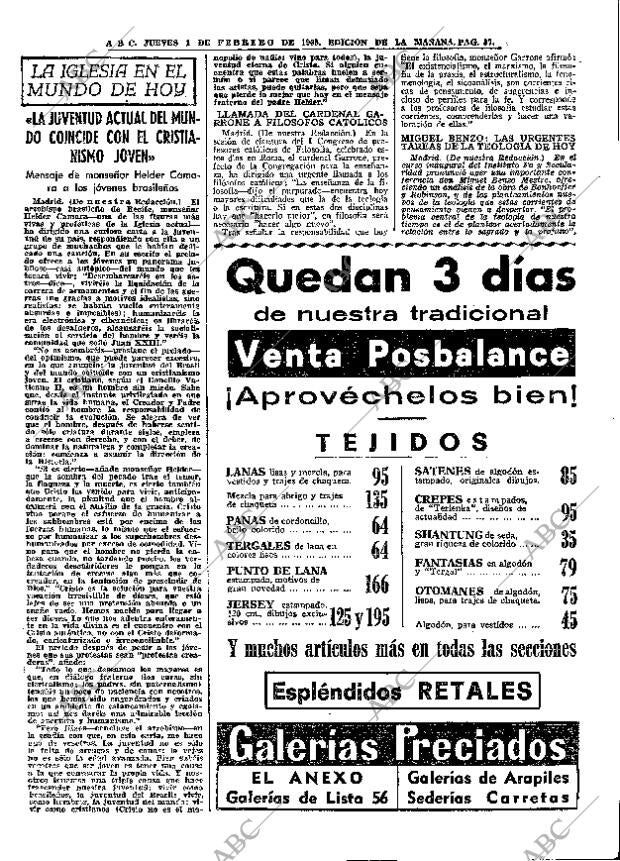 ABC MADRID 01-02-1968 página 37