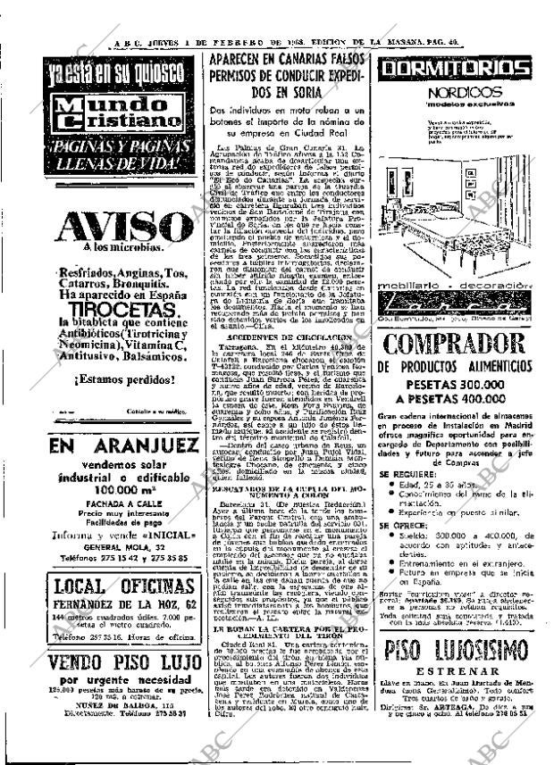 ABC MADRID 01-02-1968 página 40