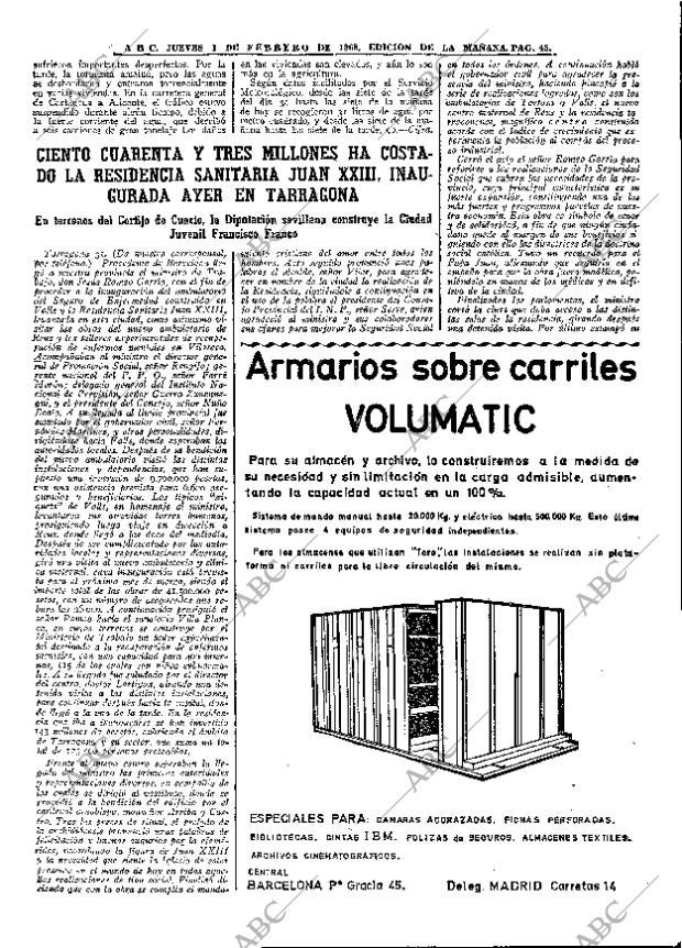 ABC MADRID 01-02-1968 página 45