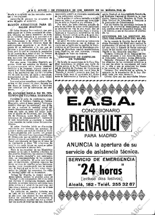 ABC MADRID 01-02-1968 página 49