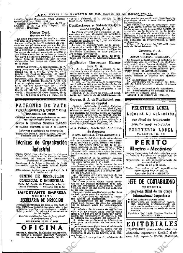 ABC MADRID 01-02-1968 página 66