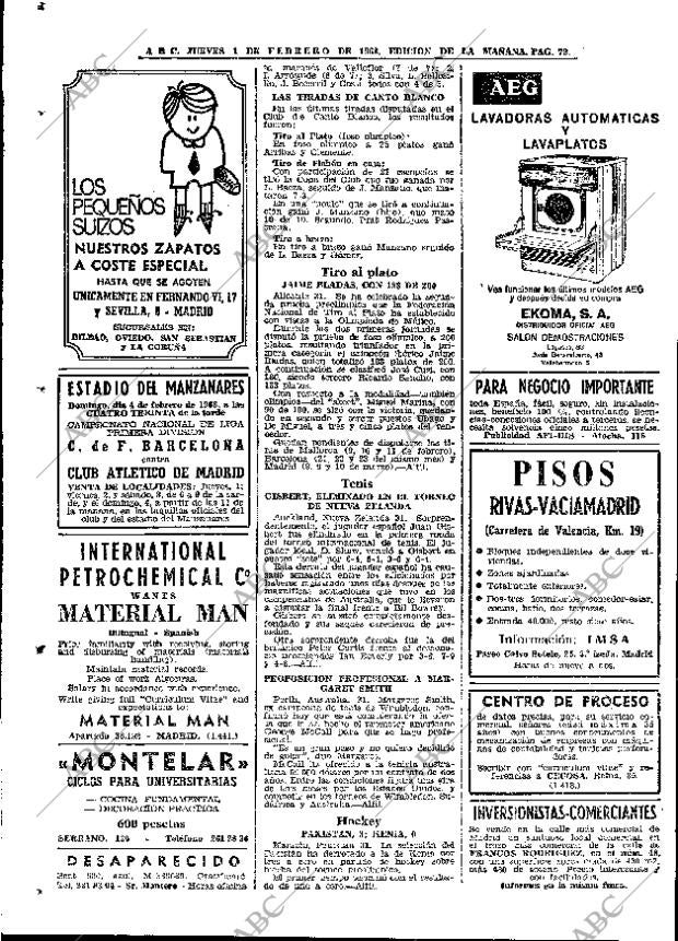 ABC MADRID 01-02-1968 página 72