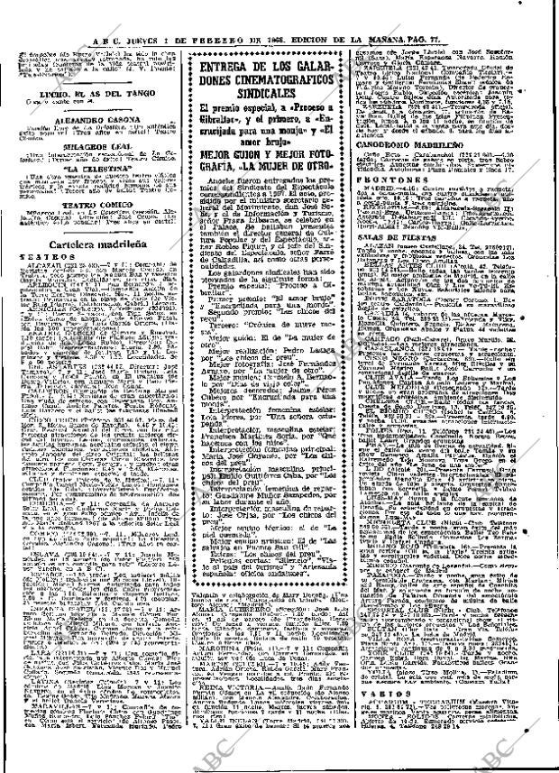 ABC MADRID 01-02-1968 página 77