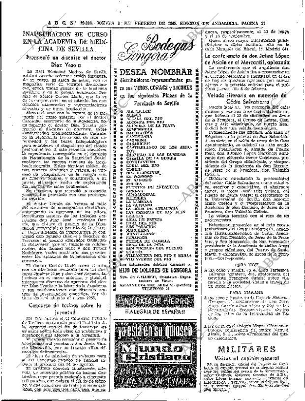 ABC SEVILLA 01-02-1968 página 27