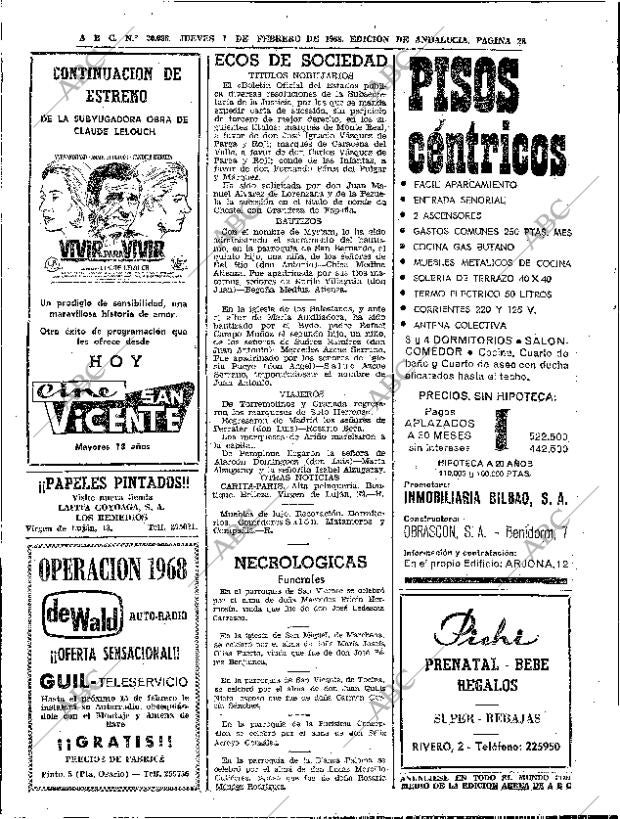 ABC SEVILLA 01-02-1968 página 28