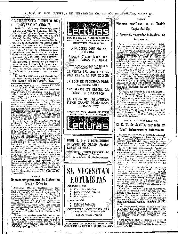ABC SEVILLA 01-02-1968 página 52