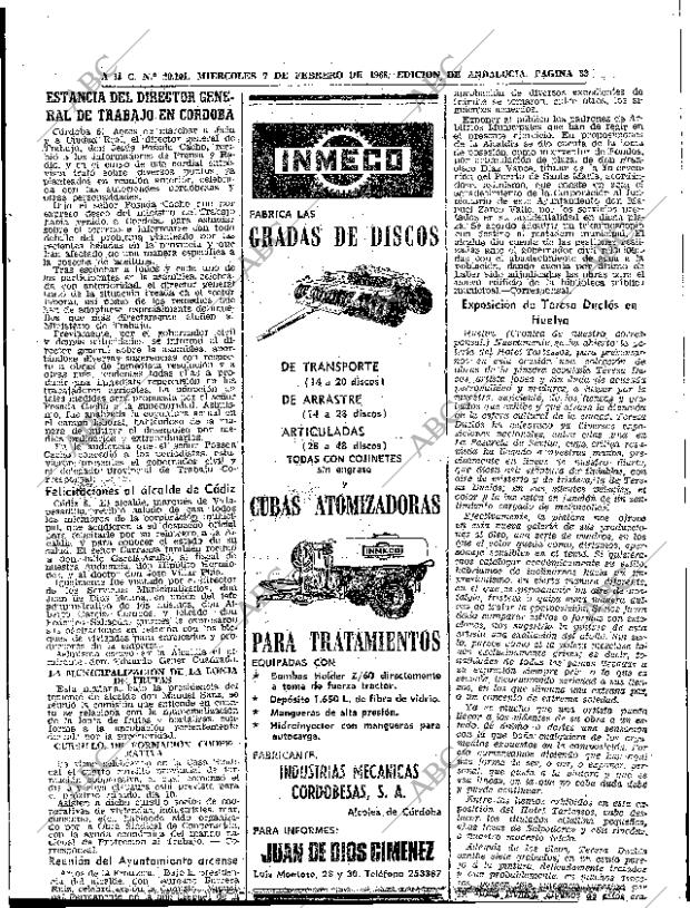 ABC SEVILLA 07-02-1968 página 33