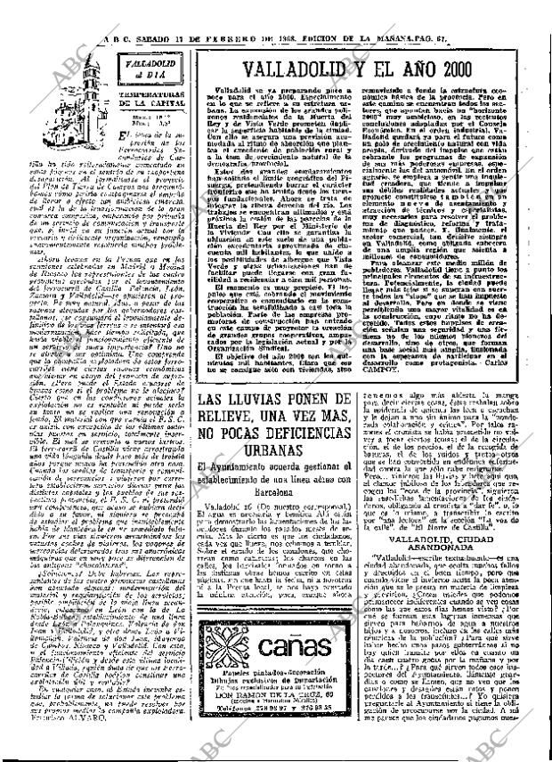 ABC MADRID 17-02-1968 página 67