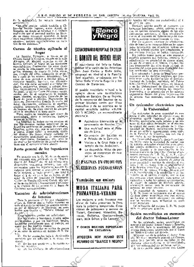 ABC MADRID 17-02-1968 página 70