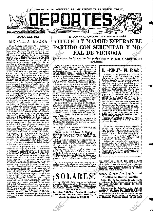 ABC MADRID 17-02-1968 página 81