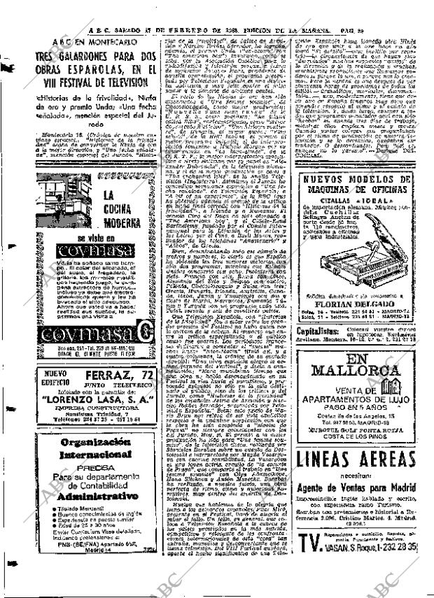 ABC MADRID 17-02-1968 página 88