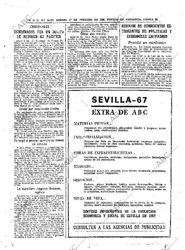 ABC SEVILLA 17-02-1968 página 23