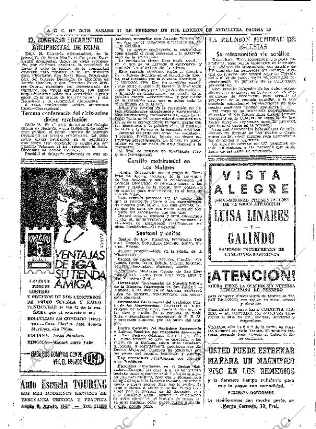ABC SEVILLA 17-02-1968 página 30