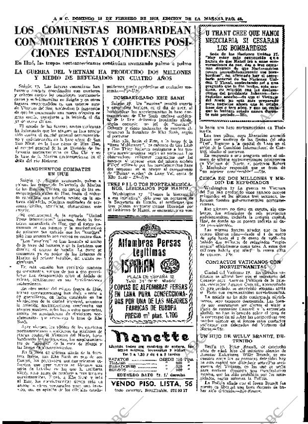 ABC MADRID 18-02-1968 página 43