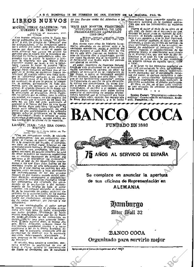 ABC MADRID 18-02-1968 página 73